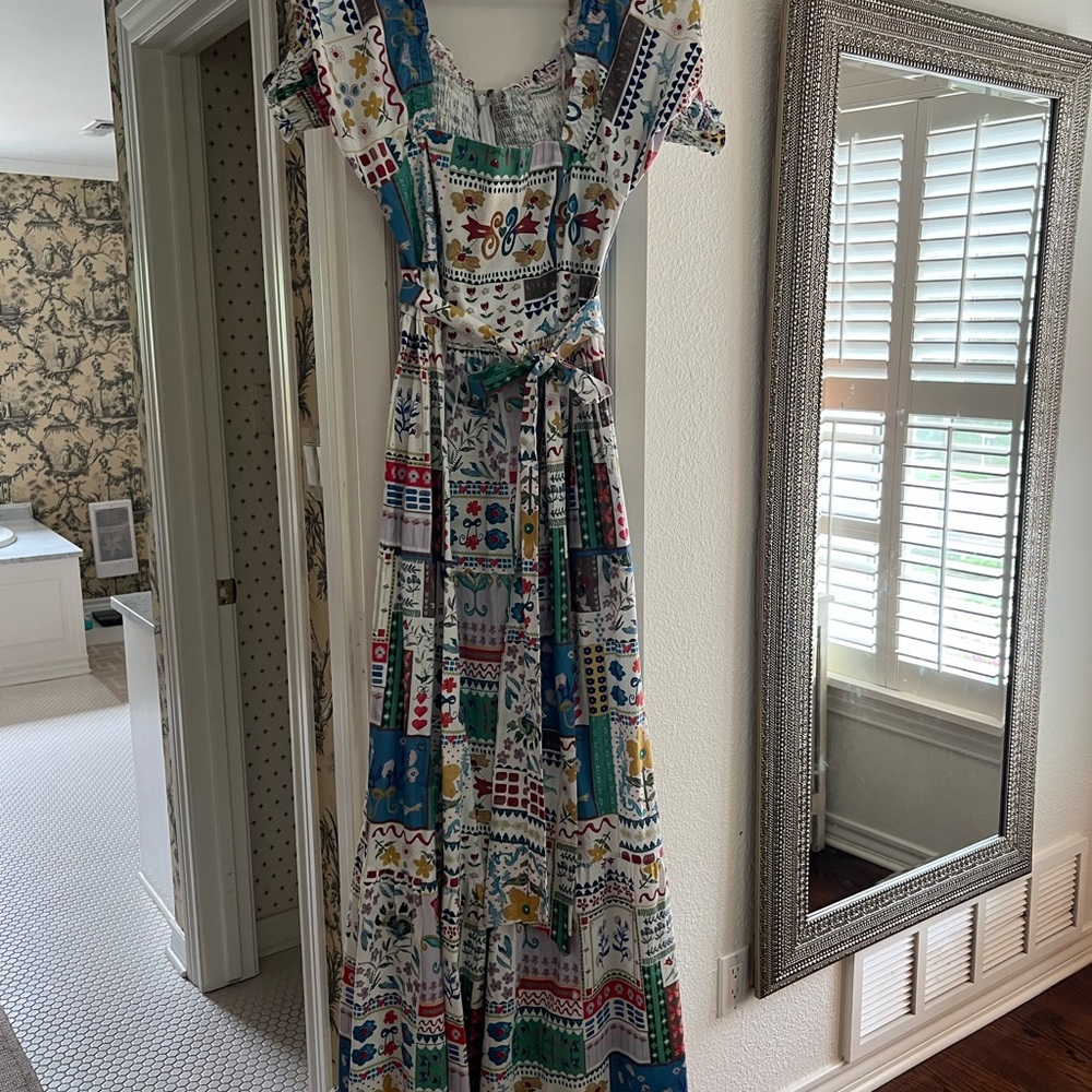 Brooke Wright Designs Prairie Dress Colorful Patterned Maxi Dress